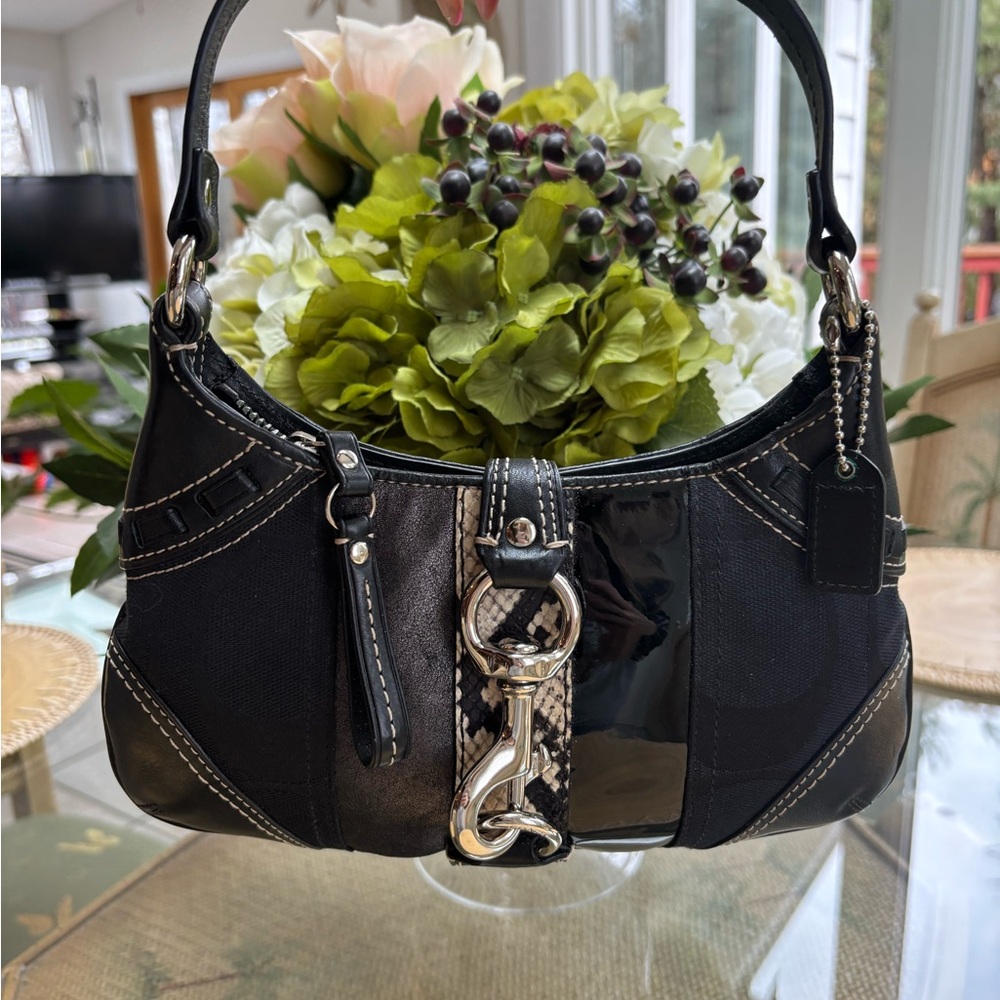 Vintage Coach Hampton Python minibag - image 8